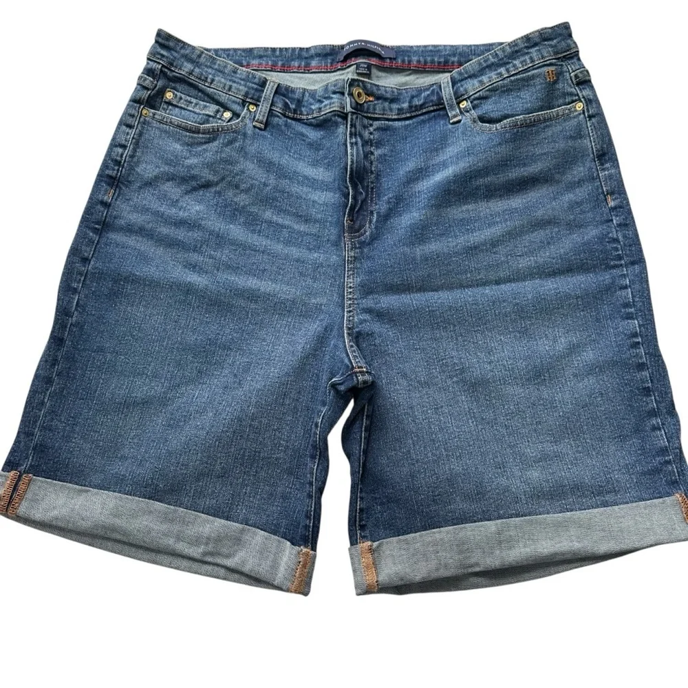 Tommy Hilfiger Denim Blue Jean Women's Shorts, 20W